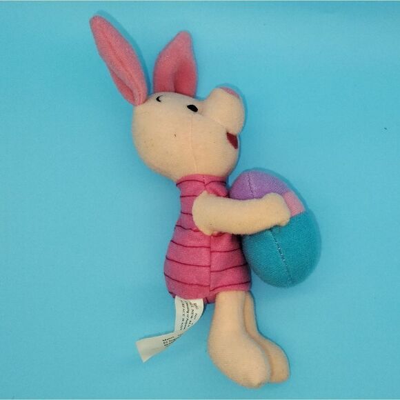 Vintage Mattel Easter Piglet Mini Plush 5" Winnie the Pooh Egg 1998 90's - Picture 4 of 7